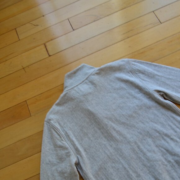Faherty Gray 1/4 Zip Mock Neck Casual Golf Pullover Sweater Sweatshirt Men's S - Picture 7 of 8